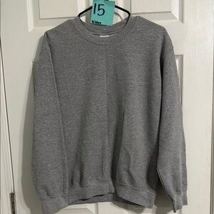 Gildan Gray Crewneck Sweater Soft Cotton Blend